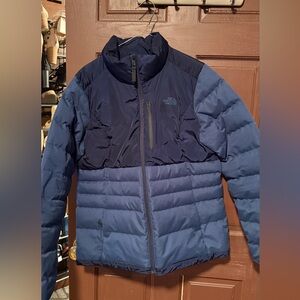 Women's 2 tone Blue Puffer Jacket